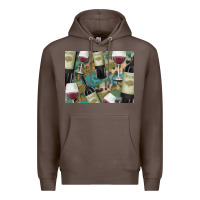 Coffee California Wine with Leopard Background Premium Hoodie - Bettercallsaul