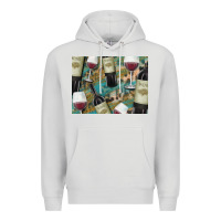 Dove Grey California Wine with Leopard Background Premium Hoodie - Bettercallsaul
