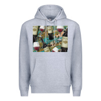 Heather Grey California Wine with Leopard Background Premium Hoodie - Bettercallsaul