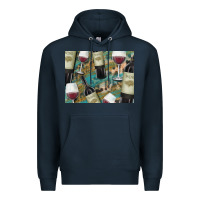 Navy California Wine with Leopard Background Premium Hoodie - Bettercallsaul