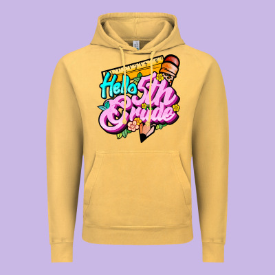 Hello 5th Grade Vintage Hoodie Designed By Jahusdesignshop