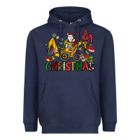 Navy I Dig Christmas Heavyweight Hoodie - MaliasSmallBusiness
