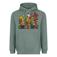 Sage I Dig Christmas Heavyweight Hoodie - MaliasSmallBusiness