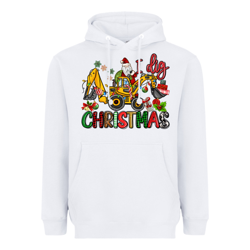 I Dig Christmas Heavyweight Hoodie by MaliasSmallBusiness | Teevron