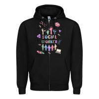 Black social worker Zipper Hoodie - MaliasSmallBusiness