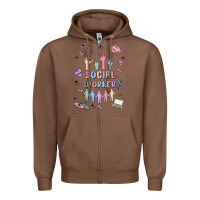 Chestnut social worker Zipper Hoodie - MaliasSmallBusiness