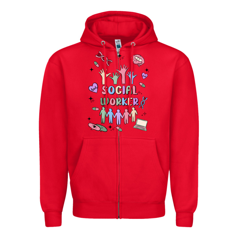 Social Worker Zipper Hoodie by MaliasSmallBusiness | Teevron