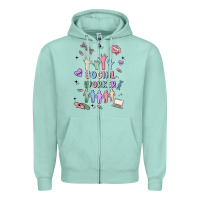 Seafoam social worker Zipper Hoodie - MaliasSmallBusiness