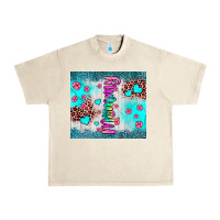 Sandshell mommy leopard turquoise Urban Heavy Tee - JahusDesignShop