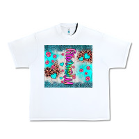 White mommy leopard turquoise Urban Heavy Tee - JahusDesignShop