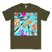 Army Green find art class seamless pattern Classic Tee - BundleAndBundleShop