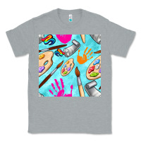 Heather Grey find art class seamless pattern Classic Tee - BundleAndBundleShop