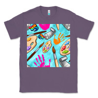 Lavender find art class seamless pattern Classic Tee - BundleAndBundleShop