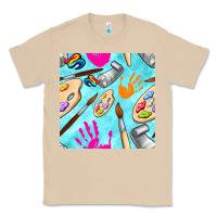 Mushroom find art class seamless pattern Classic Tee - BundleAndBundleShop