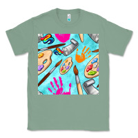 Sage find art class seamless pattern Classic Tee - BundleAndBundleShop