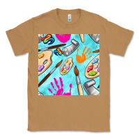 Toasted Coconut find art class seamless pattern Classic Tee - BundleAndBundleShop