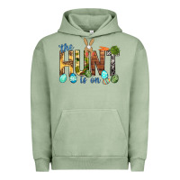 Pigment Oil Green The hunt is on with eggs Easter Day Urban Hoodie - HowdyJamesFarm