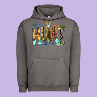 The Hunt Is On With Eggs Easter Day Urban Hoodie Designed By Howdyjamesfarm