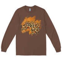 Chestnut leopard glitter patch Long Sleeve Tee - AdoDesignShop