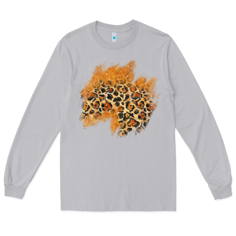 Leopard Glitter Patch Long Sleeve Tee by AdoDesignShop | Teevron