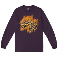 Plum leopard glitter patch Long Sleeve Tee - AdoDesignShop