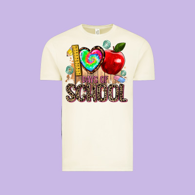 100 Days Of School Vintage Tee Designed By Adodesignshop