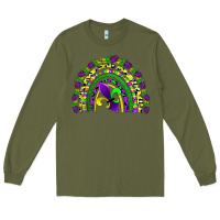 Army Green mardi gras rainbow Long Sleeve Tee - AdoDesignShop