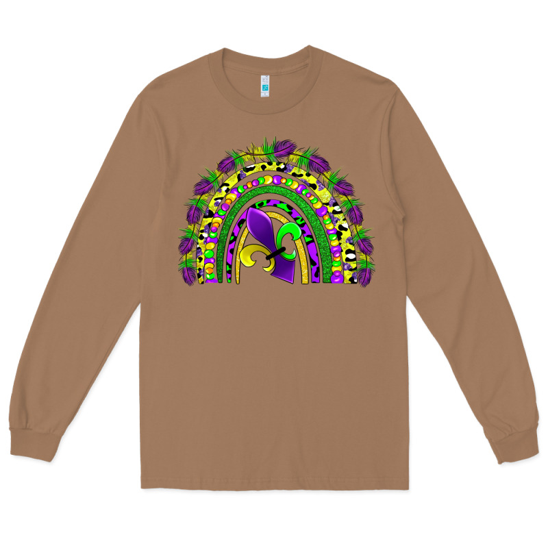 Mardi Gras Rainbow Long Sleeve Tee by AdoDesignShop | Teevron