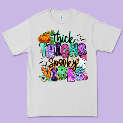 Premium Tee Thick thighs spooky vibes