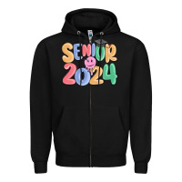Black senior 2024 Zipper Hoodie - MaliasSmallBusiness
