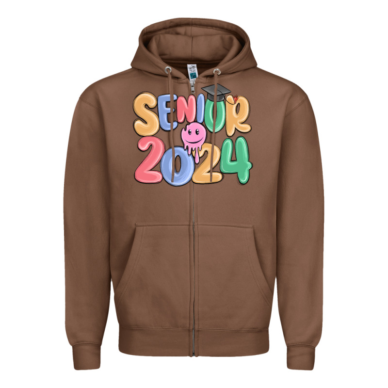 Senior 2024 Zipper Hoodie by MaliasSmallBusiness | Teevron