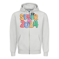 Dove Grey senior 2024 Zipper Hoodie - MaliasSmallBusiness