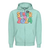Seafoam senior 2024 Zipper Hoodie - MaliasSmallBusiness
