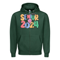 Sports Green senior 2024 Zipper Hoodie - MaliasSmallBusiness