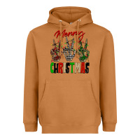 Meerkat Merry Christmas skeleton hands Heavyweight Hoodie - NancyCooperArtShop