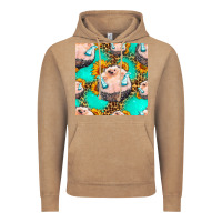 Vintage Coffee hedgehog western seamless pattern Vintage Hoodie - HRA Design Shop