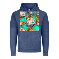 Vintage Denim hedgehog western seamless pattern Vintage Hoodie - HRA Design Shop
