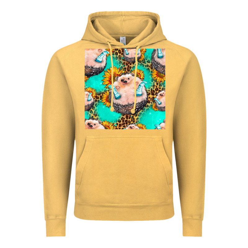 Hedgehog Western Seamless Pattern Vintage Hoodie by HRA Design Shop | Teevron