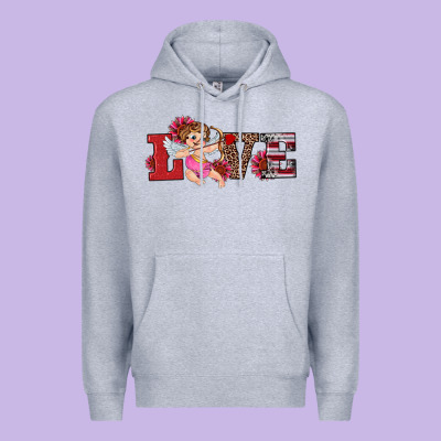 Valentine's Day Cupid Sunflowers Love Premium Hoodie Designed By Ranaportraitstore
