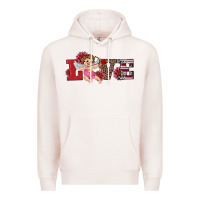 Pale Pink valentine's day cupid sunflowers love Premium Hoodie - RanaPortraitStore