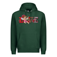 Sports Green valentine's day cupid sunflowers love Premium Hoodie - RanaPortraitStore