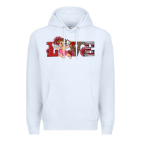 White valentine's day cupid sunflowers love Premium Hoodie - RanaPortraitStore