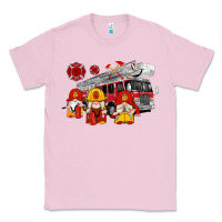 Bubblegum Pink fire truck gnomes Classic Tee - Artiststas