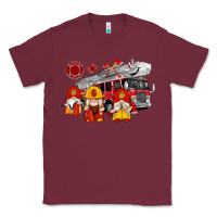 Burgundy fire truck gnomes Classic Tee - Artiststas