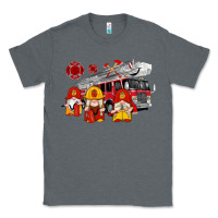 Charcoal Heather fire truck gnomes Classic Tee - Artiststas