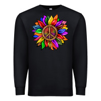 Black Pride LGBTQ+ Sunflower With Peace Premium Sweatshirt - BundleAndBundleShop