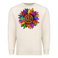 Sandshell Pride LGBTQ+ Sunflower With Peace Premium Sweatshirt - BundleAndBundleShop
