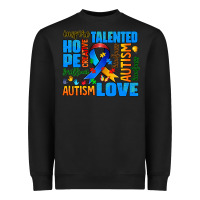 Black autism  words Heavyweight Sweatshirt - AdoDesignShop