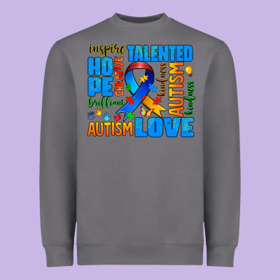 Autism  Words Heavyweight Sweatshirt Designed By Adodesignshop
