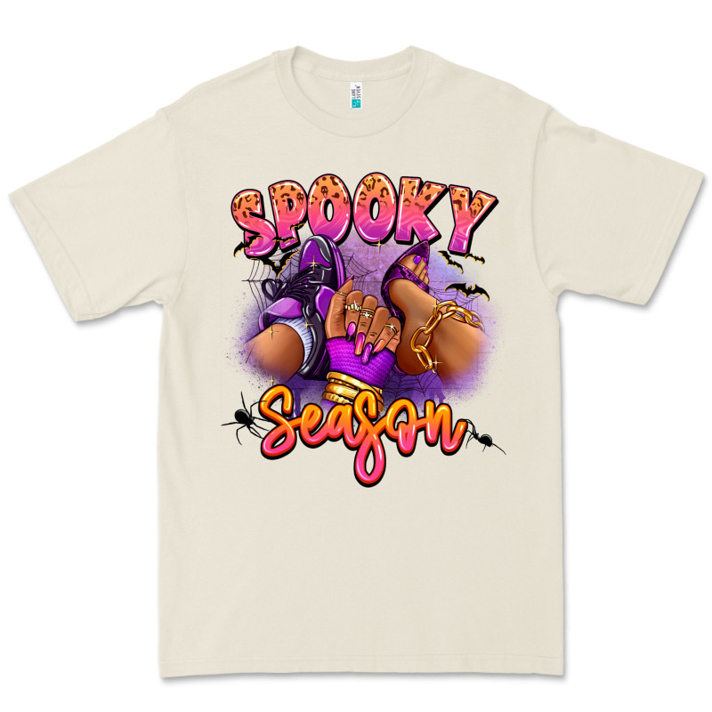 Spooky Season Sneaker And Heel Afro Woman Premium Tee by RanaPortraitStore | Teevron